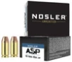 Nosler ASP 45 ACP 185 Grain Jacketed Hollow Point  JHP  Ammo