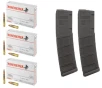 Winchester USA 300 Blackout 125 Grain Open Tip  OT  Ammo - 60 Rounds   2 Magpul AR 30rd PMAGs