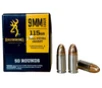 Browning Performance Target 9mm 115 Grain Nickel-Plated Full Metal Jacket  FMJ  Ammo