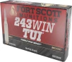 Fort Scott Munitions 243080SCV Tumble Upon Impact  TUI  Solid Copper Spun 80 Grain  243 Winchester 3479 fps