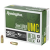Remington Ammunition L9MM3A UMC 9mm Luger 115 gr Full Metal Jacket  FMJ  Mega Pack