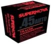 Supernova  45 ACP Auto PMSN45ACR Red Tracer Non Corrosive Full Metal Jacket FMJ 225 Grain