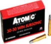 Atomic  30-30 Winchester 410 Subsonic Lead Round Nose Flat Point 165 Grain