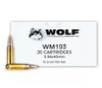 Wolf Gold 5 56x45mm M193 NATO 55 Grain Full Metal Jacket FMJ 