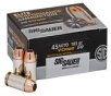 Sig Sauer E45AP050 Elite Performance V Crown Jacketed Hollow Point 185 Grain  45 ACP Auto 995 fps