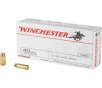 Winchester Ammo USA40SW USA 40 S W 165 gr Full Metal Jacket  FMJ  1060 FPS