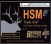 HSM 300RUM168 Trophy Gold Extended Range 300 RUM 168 gr Berger Hunting VLD Match  BHVLDM  20 Per Box  20 Cs