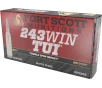 Fort Scott Munitions 243080SCV Tumble Upon Impact  TUI  Solid Copper Spun 80 Grain  243 Winchester 3479 fps