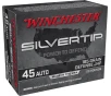Winchester W45AST Silvertip Silvertip Jacket Hollow Point 185 Grain  45 ACP Auto 1000 fps