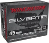 Winchester W45AST Silvertip Silvertip Jacket Hollow Point 185 Grain  45 ACP Auto 1000 fps
