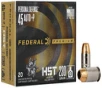 Federal P45HST1S Premium Personal Defense HST Jacketed Hollow Point 230 Grain  45 ACP Auto 950 fps