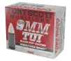 Fort Scott Munitions 9MM115SCVTPD Tumble Upon Impact  TUI  Solid Copper Spun 115 Grain 9mm Luger Parabellum 1140 fps