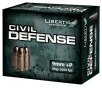 Liberty Ammunition LACD9014 Civil Defense Protection Lead Free Fragmenting Hollow Point 50 Grain 9mm Luger Parabellum 2000 fps
