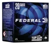 Federal Top Gun Sporting Shotgun Ammo 20 Gauge  20 ga   2 75 in  1250 FPS 7 8 oz  8 Shot 25 Rd 
