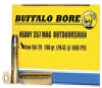 Buffalo Bore Ammunition 19A20 Outdoorsman Strictly Business 357 Mag 180 gr Hard Cast Flat Nose  HCFN  20 Per Box  12 Cs