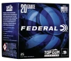 Federal Top Gun Sporting Shotgun Ammo 20 Gauge  20 ga   2 75 in  1250 FPS 7 8 oz  8 Shot 25 Rd 