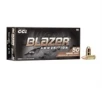 Blazer Brass 9mm Luger Handgun Ammo - Blazer 9mm Luger 115gr Full Metal Jacket 50 Box