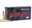 Subsonic 7 62x39mm Rifle Ammo - 7 62x39mm 255gr Sub-X Subsonic Boat Tail 20 Box