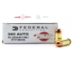 Federal Range and Target  380 ACP 95 GR Full Metal Jacket 50rd box