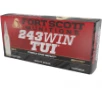 Fort Scott Munition Rifle Ammo 243 Win  58 gr  TUI 20 rd 