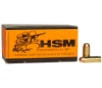 HSM Training 10mm Auto 180 gr Full Metal Jacket  FMJ  50 Bx  20 Cs