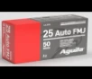 Aguila Ammunition 25 ACP  50Gr  Full Metal Jacket  50 rds Brass Casing