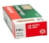 Sellier   Bellot Full Metal Jacket 45 GAP Ammo 50 Round Box