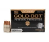 Speer Ammo 23614GD Gold Dot Personal Protection 9mm 115 GR Hollow Point 20 Bx  10 Cs