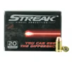 Ammo Inc Streak 380 ACP 90 gr Jacketed Hollow Point  JHP  20 Bx  10 Cs