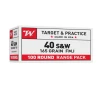 Winchester  40 S ampW 165 Grain FMJ Centerfire Handgun Ammo - 100 Rounds