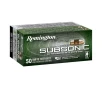Remington Subsonic  22 LR 40 Grain Copper Plated Hollow Point Rimfire Ammo - 50 Rounds