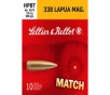 Sellier   Bellot SB338LMB Rifle Match 338 Lapua Magnum 300 GR Boat Tail Hollow Point - 10rd Box