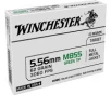 Winchester Ammo USA855K USA 5 56x45mm NATO 62 GRFull Metal Jacket Lead Core  FMJLC  - 20rd Box
