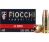 Fiocchi 45T500 Shooting Dynamics 45 ACP 230 GR Jacketed Hollow Point - 50rd Box
