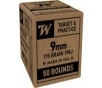 Winchester Ammo SG9W50 9mm 115 gr  Full Metal Jacket  FMJ  - 50 Round Box