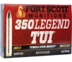 Fort Scott Munitions 350125SCV Tumble Upon Impact  TUI  Rifle 350 Legend 125 GRSolid Copper Spun 20 Per Box