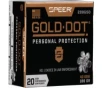 Speer Ammo 23962GD Gold Dot Personal Protection 40 S W 180 gr Hollow Point  HP  - 20rd Box
