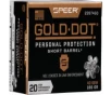 Speer Ammo 23974GD Gold Dot Personal Protection 40 S W 180 gr Hollow Point  HP  - 20rd Box