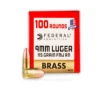 Federal WM51991 9mm Brass 115 FMJ - 200rd Box