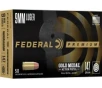 Federal GM9AP1 Gold Medal 9mm Gold Medal 147 GR50 Bx 10 Cs - 50rd Box