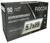 Fiocchi 57PT40 Hyperformance 5 7x28mm 40 GRTipped Hollow Point  THP  - 50rd Box