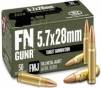 FN GUNR Target Handgun Ammunition 5 7x28mm 40 gr FMJ 2040 fps 50 ct