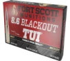 Fort Scott Munitions 86BLK235SCV1 Tumble Upon Impact  TUI  8 6Blackout 135 GR 20 Per Box