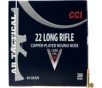 CCI 956 Target   Plinking AR Tactical 22 LR 40 gr Copper-Plated Round Nose 1200fps - 300rd Box