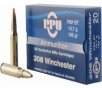 PPU PP3082 Standard Rifle 308 Winchester 7 62 NATO 165 GR Pointed Soft Point Boat Tail - 20rd Box