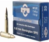 PPU PP68F Standard Rifle 6 8mm Remington SPC 115 GR Full Metal Jacket Boat Tail - 20rd Box