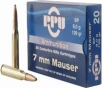 PPU PP3003 Metric Rifle 7mm Mauser 139 GR Soft Point - 20rd Box