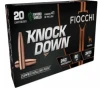 Fiocchi Knock Down Backwoods Hunter  243 Win 80gr Copper Hollow Point 20 Rounds Brass Case 