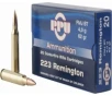 PPU PP223F2 Standard Rifle  223 5 56 NATO 62 GR Full Metal Jacket Boat Tail - 20rd Box
