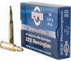 PPU PP222 Standard Rifle 222 Remington 50 GR Soft Point - 20rd Box